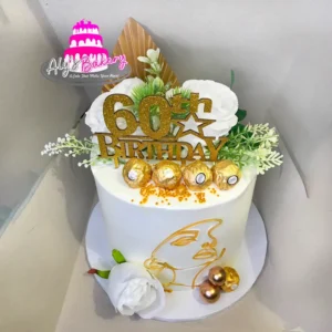 Custom Design Cake - Adult Gold Face